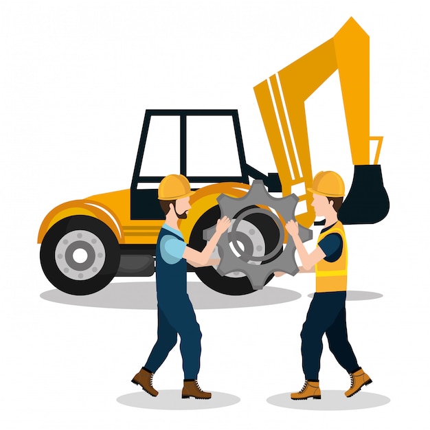 Vector icono de constructor constructor trabajador