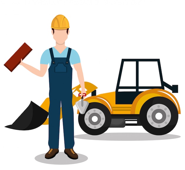 Vector icono de constructor constructor trabajador