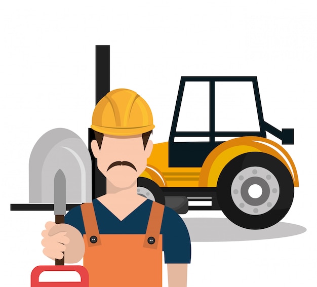 Vector icono de constructor constructor trabajador