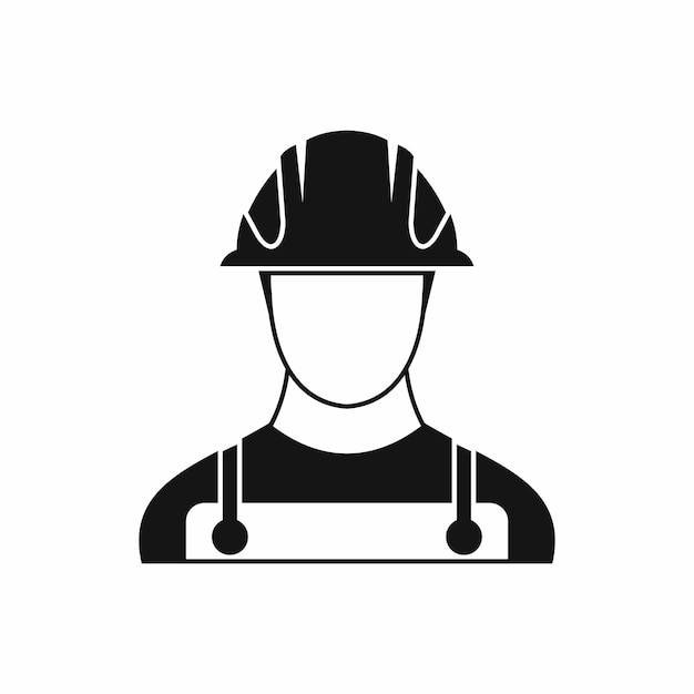 Icono de constructor en estilo simple en una ilustración de vector de fondo blanco