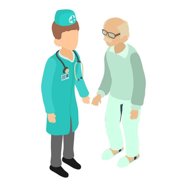 Icono de consulta médica Ilustración isométrica del icono de vector de consulta médica para web