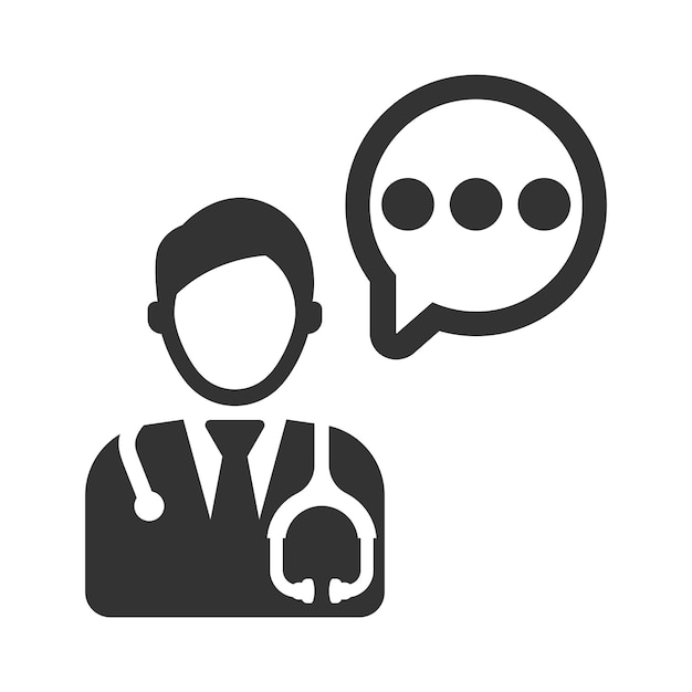 Icono de consulta con el médico
