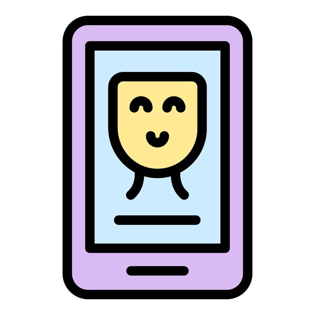 Icono de consumidor en línea Contorno Icono de vector de consumidor en línea para diseño web aislado en color de fondo blanco plano