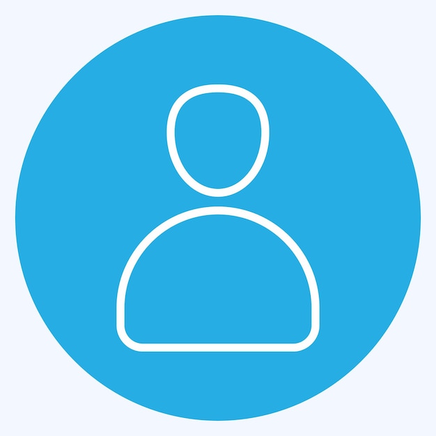 Icono de contacto adecuado para aplicaciones móviles símbolo de estilo de ojos azules diseño editable