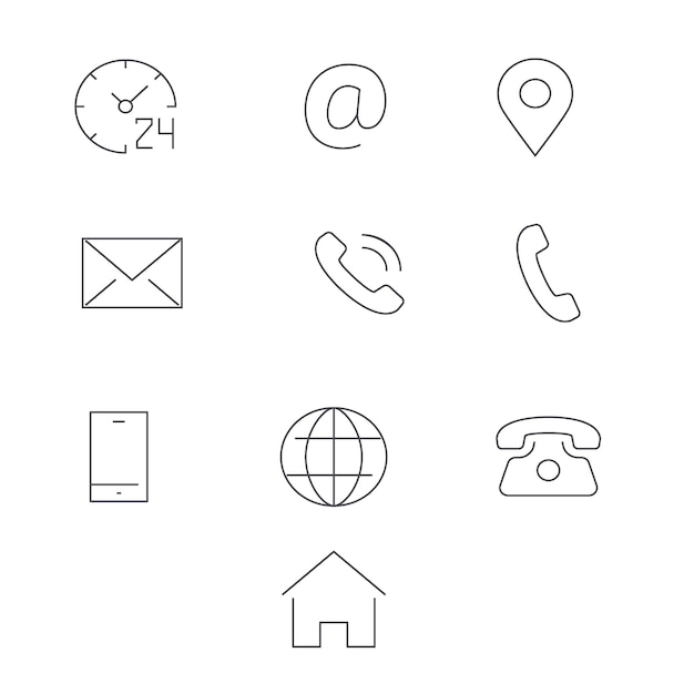 Icono de contacto de alta calidad Descarga de archivo vectorial