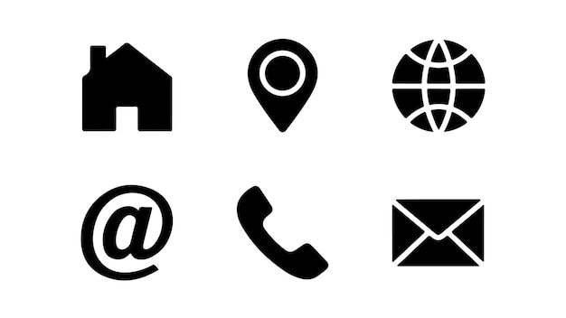 Icono de contacto diseño vectorial icono de contacto en un fondo blanco icono de comunicación