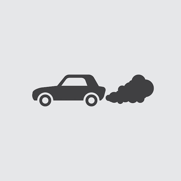 Vector icono de contaminación por automóviles