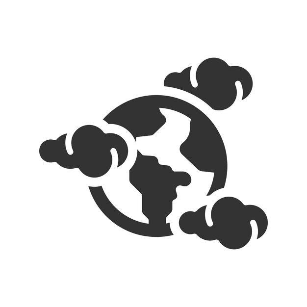 Icono de la contaminación por carbono de la Tierra