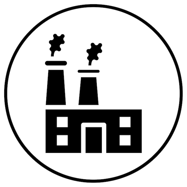Icono de la contaminación de las fábricas