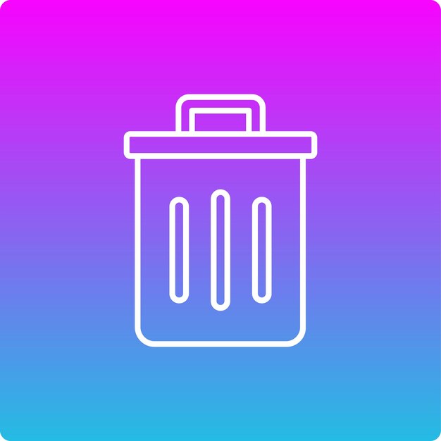 El icono del contenedor de basura