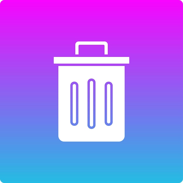 El icono del contenedor de basura