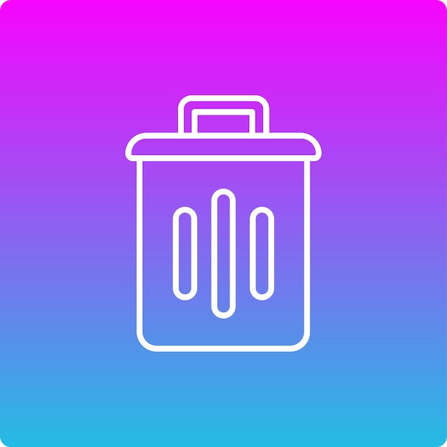 El icono del contenedor de basura