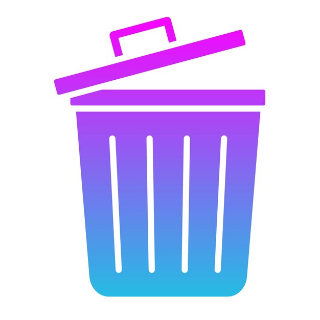 El icono del contenedor de basura