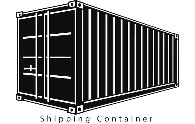 Icono de contenedor diseño moderno de logotipo de contenedor o caja metálica