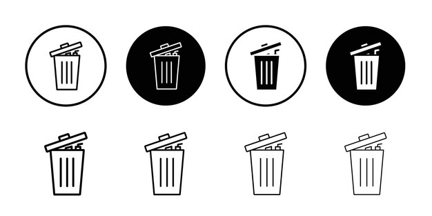 El icono del contenedor es una serie de envases delgados.