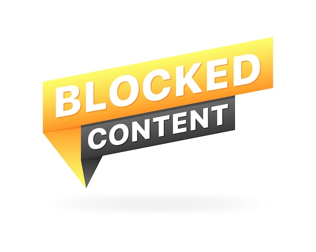 Icono de contenido bloqueado Icono vectorial de estilo plano