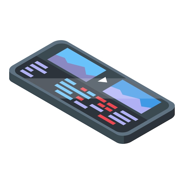 Icono de contenido digital vector isométrico Planta de medios Servicio de mercado