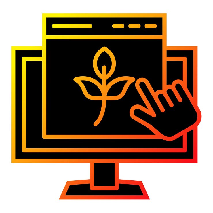 Vector icono de contenido orgánico
