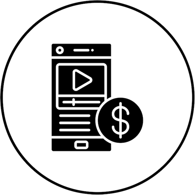 Icono de contenido pagado
