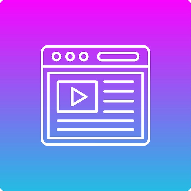 Ícono de contenido de vídeo