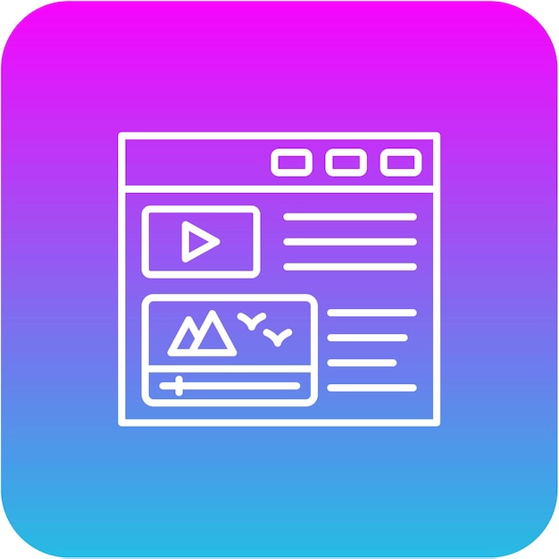 Ícono de contenido de vídeo