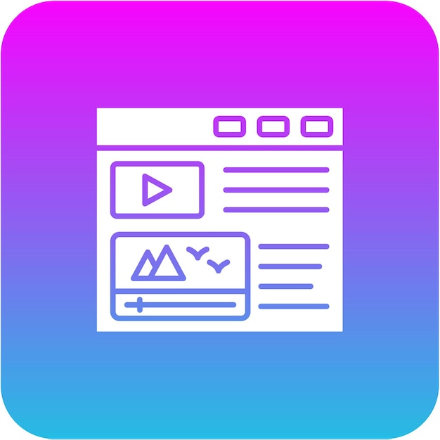 Ícono de contenido de vídeo