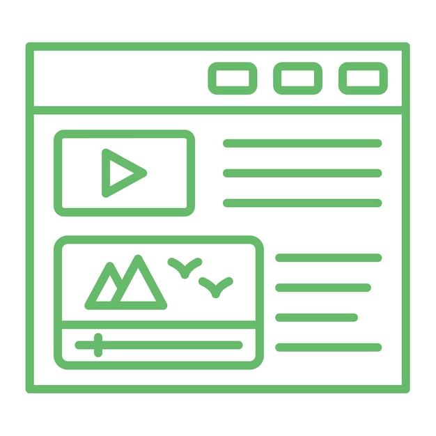 Ícono de contenido de vídeo