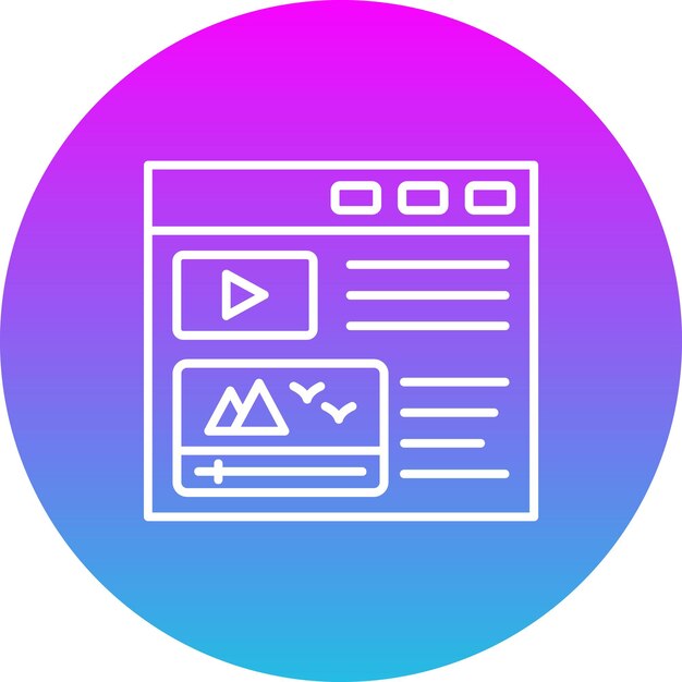 Ícono de contenido de vídeo
