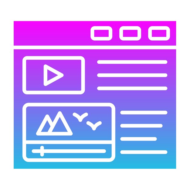 Ícono de contenido de vídeo