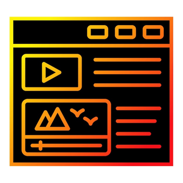 Ícono de contenido de vídeo