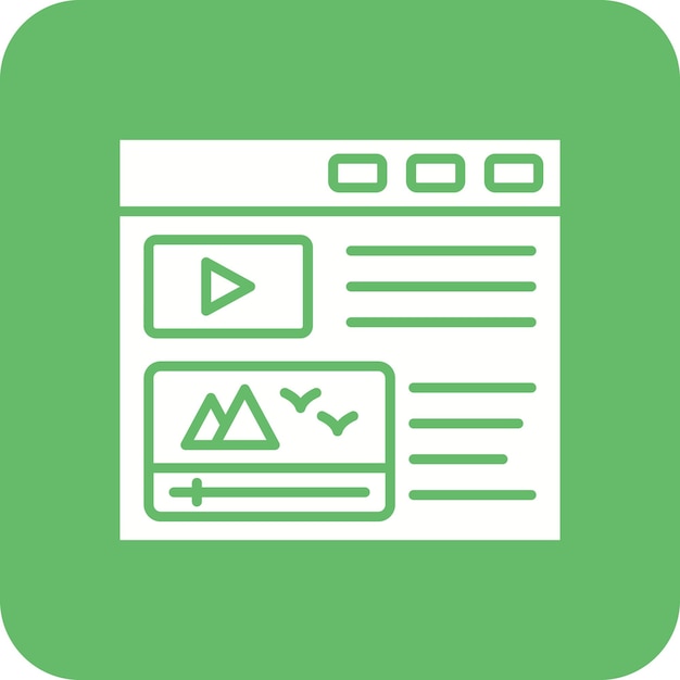Ícono de contenido de vídeo