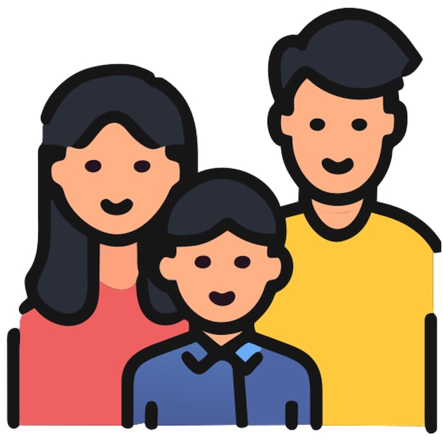 un icono para continuar las reformas del sistema familiar ilustran la cohesión entre los programas de refugio familiar