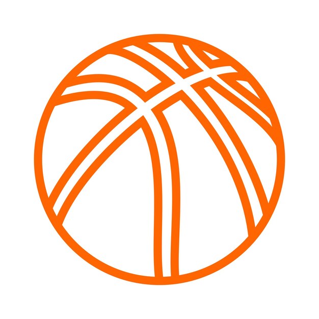 Vector icono del contorno del baloncesto