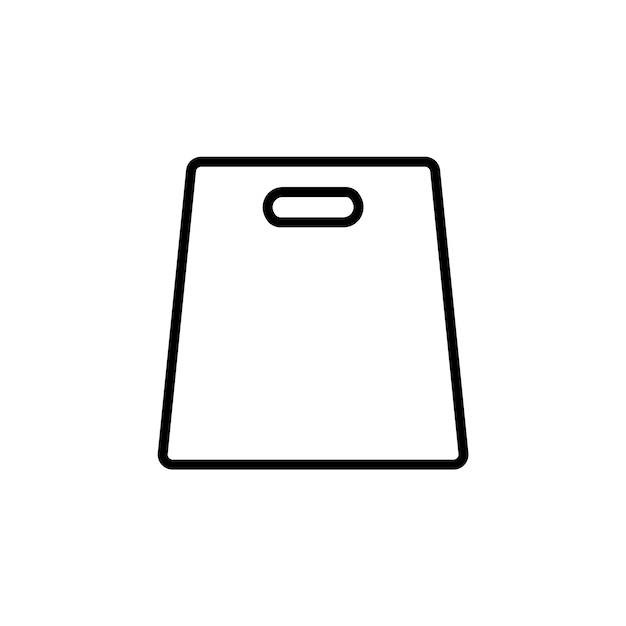 icono de contorno de la bolsa de compras diseño vectorial simple