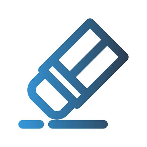 Icono de contorno de borrador con colores de gradiente adecuado para interfaces de sitios web UI y aplicaciones móviles