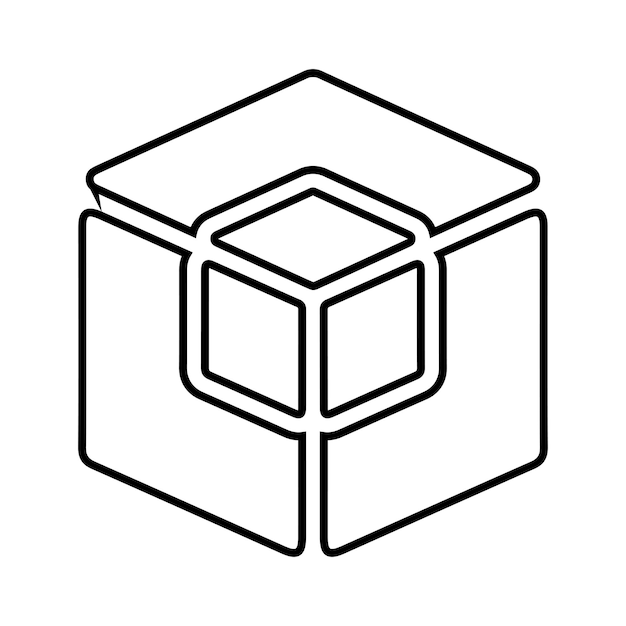 Icono de contorno de datos grandes de olap analítico Vector de arte de líneas
