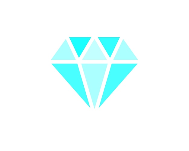 Icono de contorno de diamante estilo de diseño plano mínimo moderno ilustración de vector de línea delgada