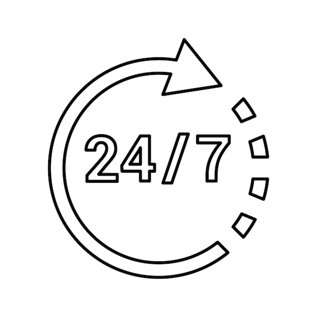 Ícono de contorno de disponibilidad Vector de arte de línea 247