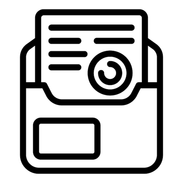 El icono del contorno del disquete retro
