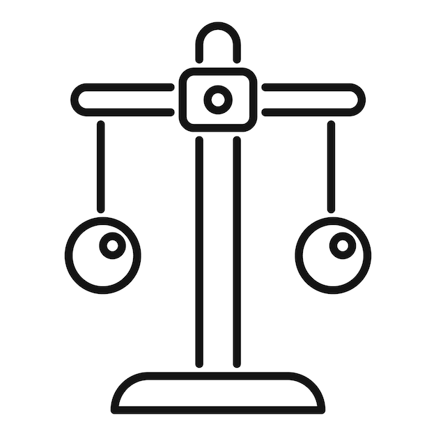 Icono del contorno de una escala de equilibrio