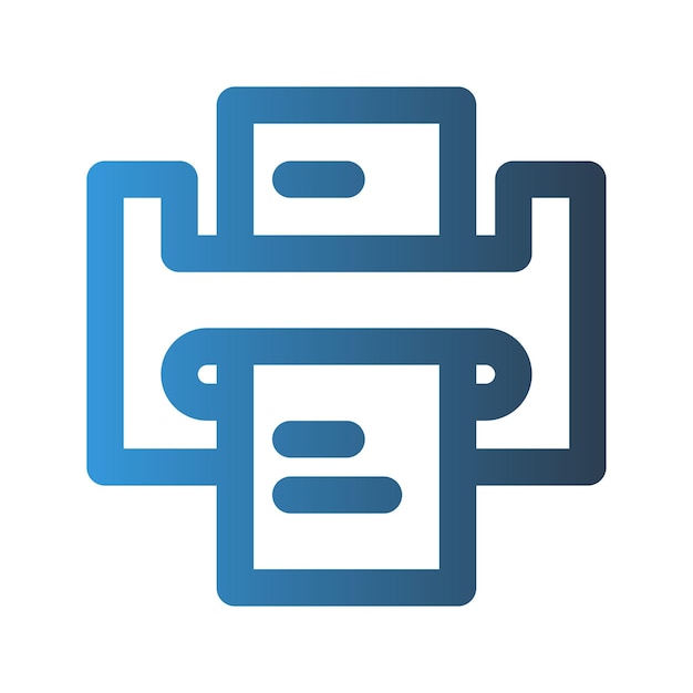 Icono del contorno de la máquina de laminación con colores de gradiente