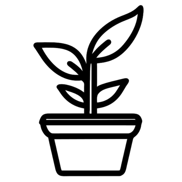 icono del contorno de la planta