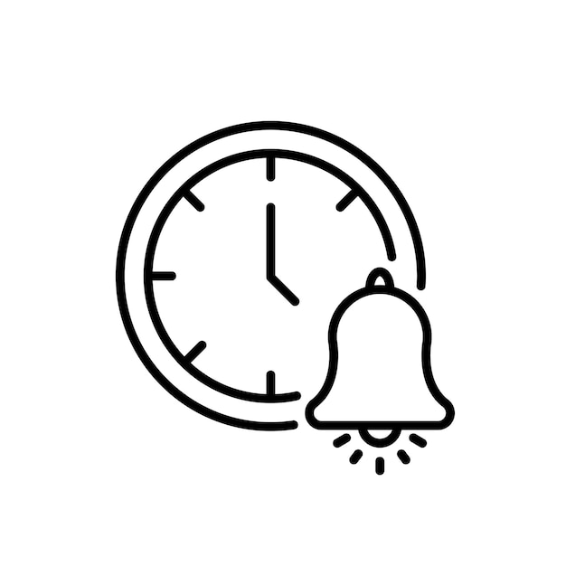 Ícono de contorno relacionado con la fecha límite Ilustración vectorial de ícono lineal
