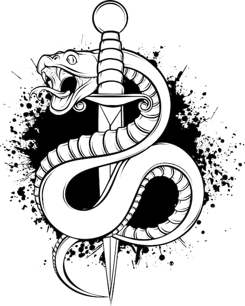 Icono de contorno de serpiente insignia de animal viper v