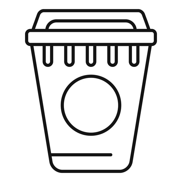 Icono del contorno de la taza de café que representa bebidas calientes y cafés
