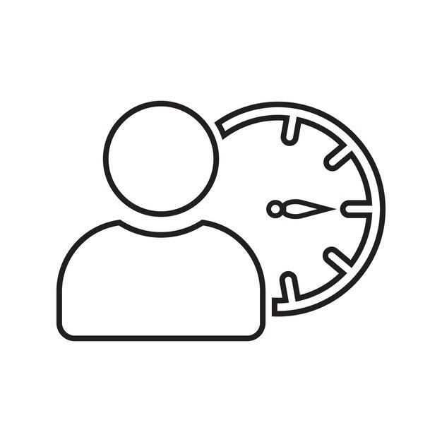Icono de contorno de velocidad del tablero de asistencia Vector de arte de línea