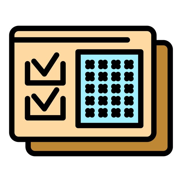 El icono de la contraseña hecha El contorno de la contrasseña hecha Vector del icono del color plano aislado