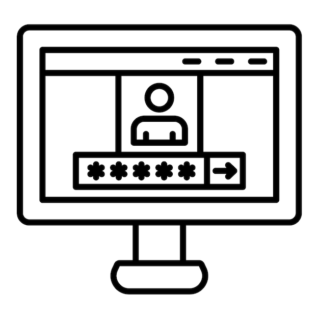 El icono de la contraseña