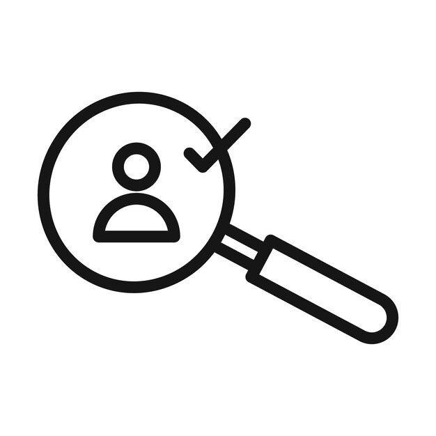 Icono de contratación Logotipo vectorial de arte de línea negra
