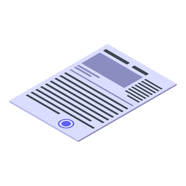 Icono de contrato de agente inmobiliario Isométrico del icono de vector de contrato de agente inmobiliario para diseño web aislado sobre fondo blanco